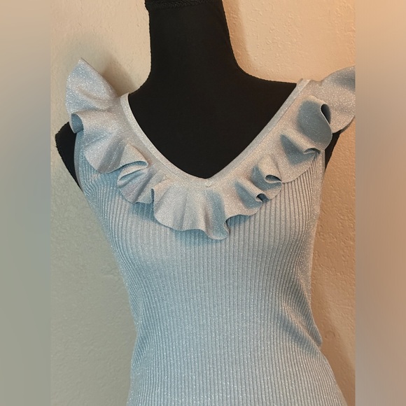 ZIMMERMANN SIZE 1 Waverly Frill V-Neck Top - Picture 3 of 7